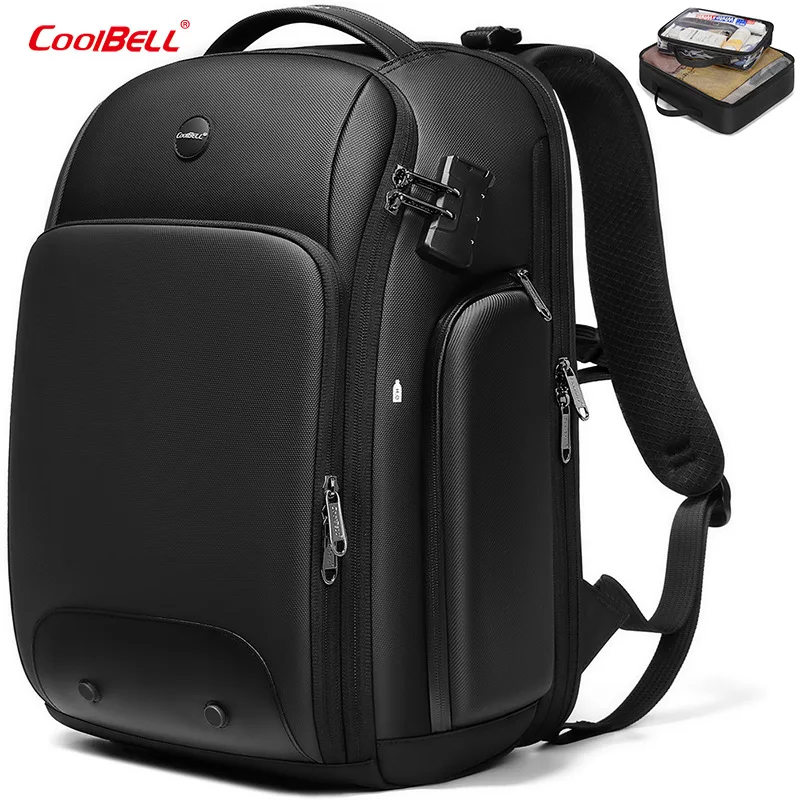 

Large Capacity Travel Expandable Large Suitcase Backpacks With 2 Packing Cubes Water Resistant Luggage Daypack Backpack