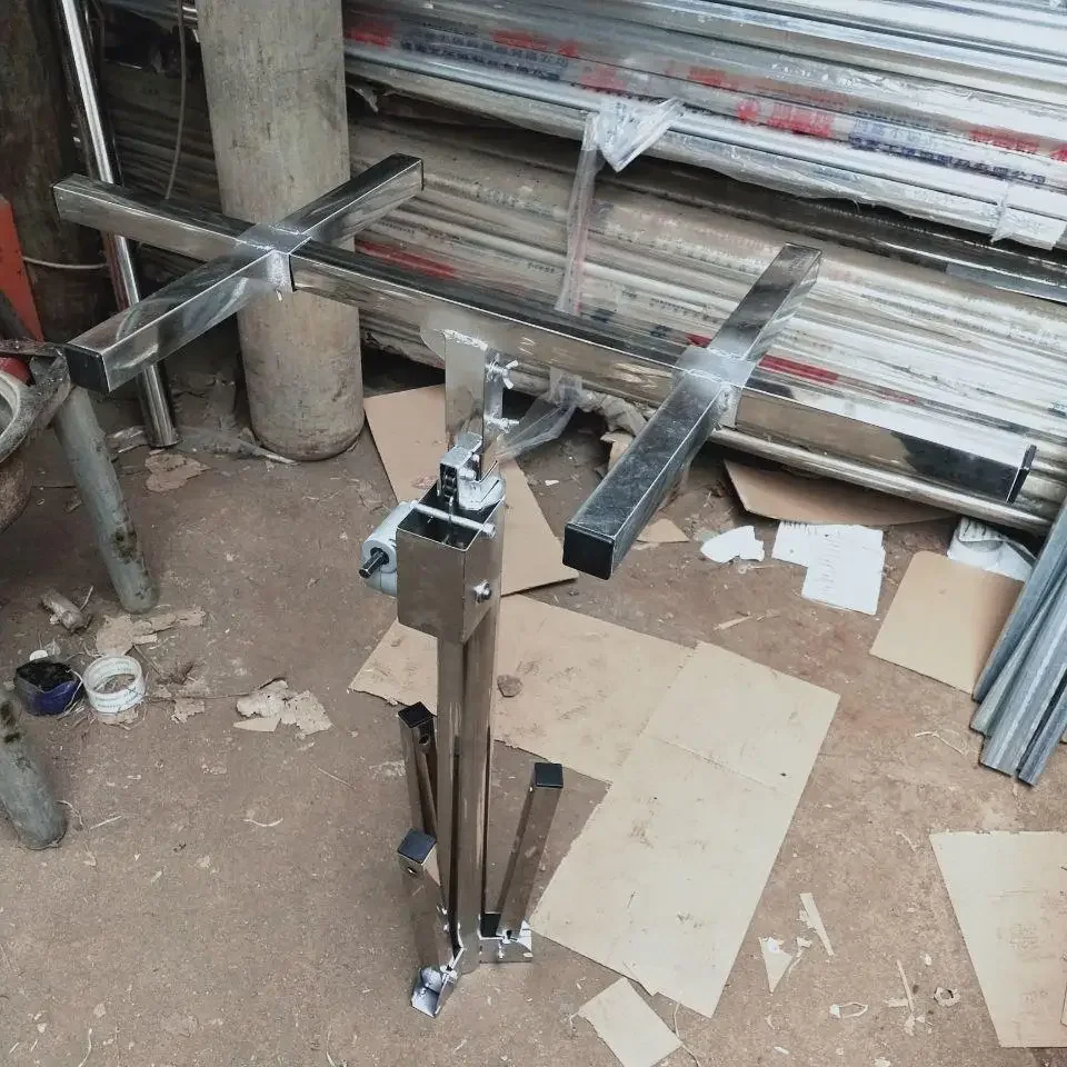 【Hot】2.1M Wall Cabinet Mounting Bracket Hand Cranked Electric Dual-purpose Stainless Steel 100KG Load-bearing Lifting Platform
