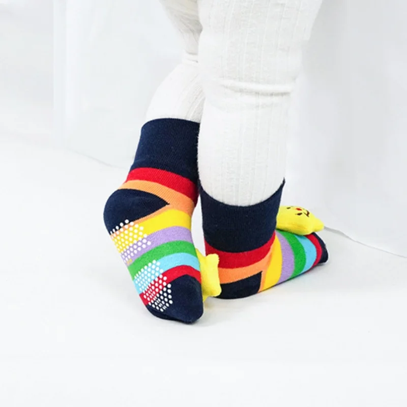 1/3Pairs Newborn Floor Socks Anti Slip Toddler Cotton Lovely Animal Socks Soft Cartoon Baby Boys Girls First Walkers Socks New