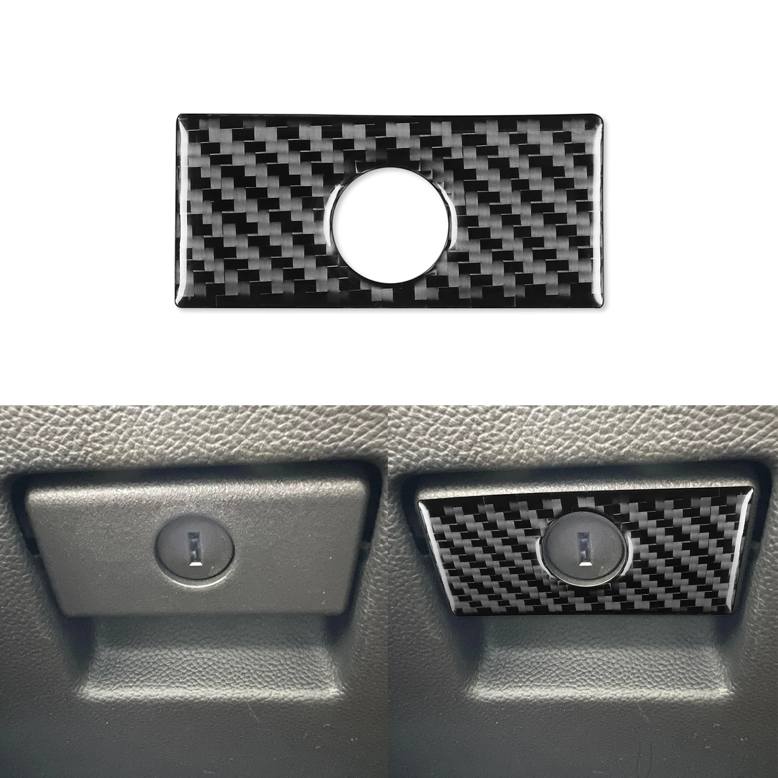 For Infiniti G37 2007-2013 Real Carbon Fiber Car Interior Storage Box Handle Cover Trim Protection Accessories Sticker