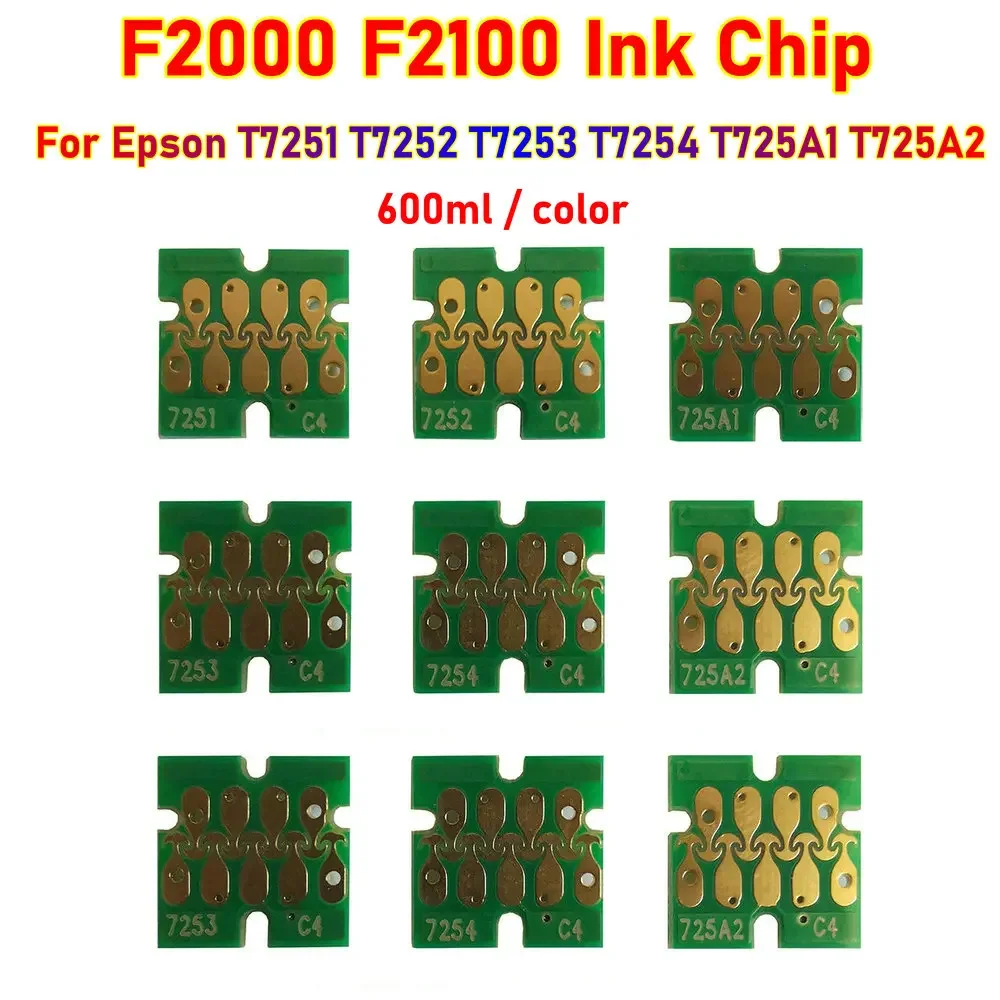 

F2000 F2100 Printer Ink Chip White Ink Cartridge Maintenance Tank T725A Chip For Epson SureColor F2000 F2100 SC-F2000 SC-F2100