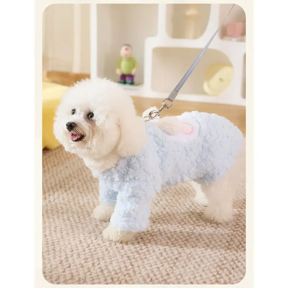 

Новый теплый свитер для собаки с поворотным кольцом, плюшевое пальто для щенка, куртка, милые мягкие товары для домашних животных, зимняя одежда