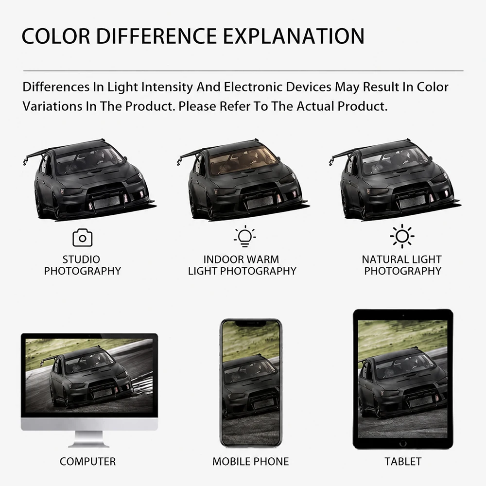 Matte Car Vinyl Wrap Film Self‑Adhesive Bubble Free Sticker Auto Interior Exterior Body Decal Tuning Modification Accessories - view 6