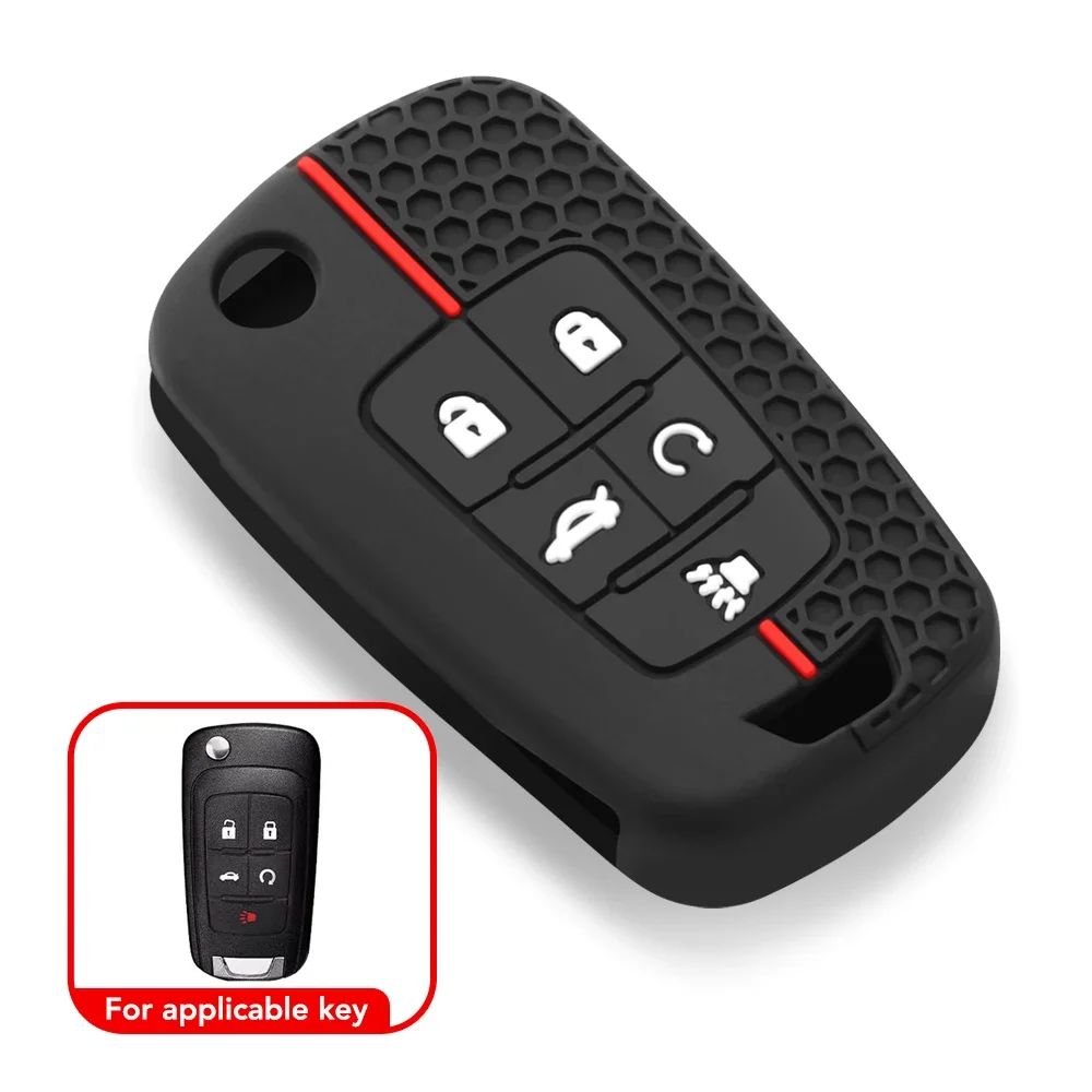 Silicone Car Key Case Cover for For Buick Chevrolet Cruze Epica Lova Camaro Impala Aveo Malibu Sail Orlando Trax Spark