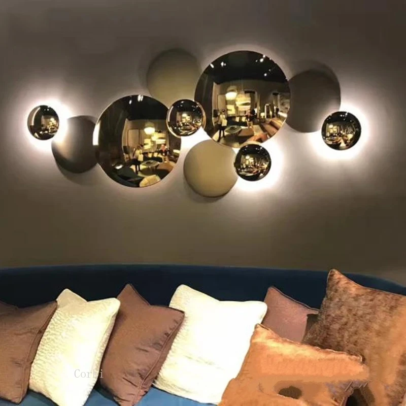 Nordic Lotus Leaf Wall Lamp Modern Luxury Bedside Lighting Living Room TV Background Combination Wall Lights Home Decor