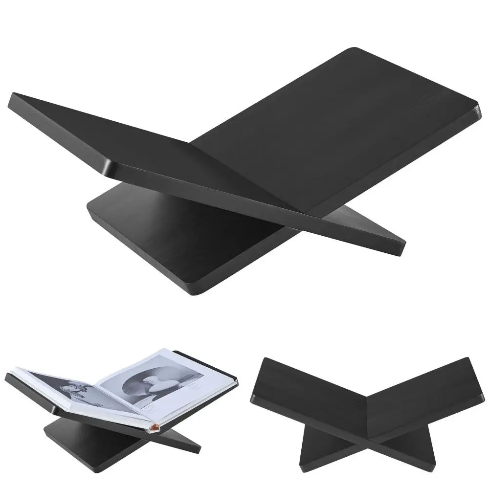 Portable Solid Wood Wooden Book Stand Minimalist Ergonomic Open Display Stand Large Size Hands-Free Reading Book Holder Reading