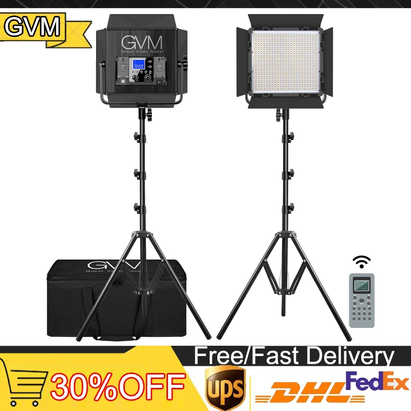 

GVM-896S 50W High Beam High Brightness LED VIdeo Light Bi-Color LED Panel Light