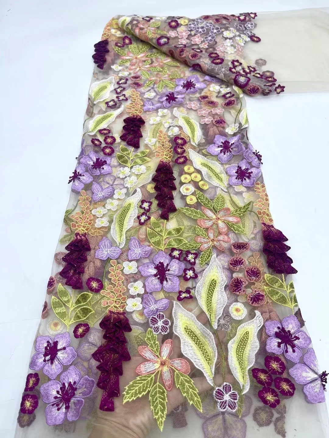 

African Flower Lace Fabric 2025 High Quality Groom Material French Nigerian Lace Fabrics For Women Party Wedding NHL6159