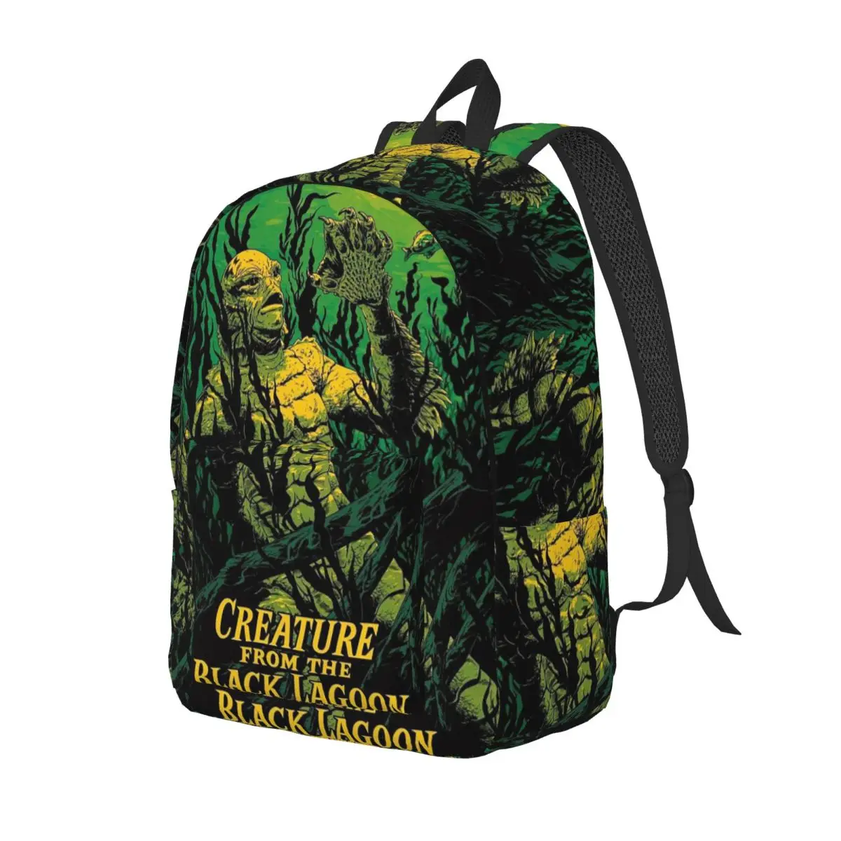 Creature From The Black Lagoon Halloween Monster Backpack School Bag Hiking Travel Daypack for Boys Girls Bookbag Shoulder Bags