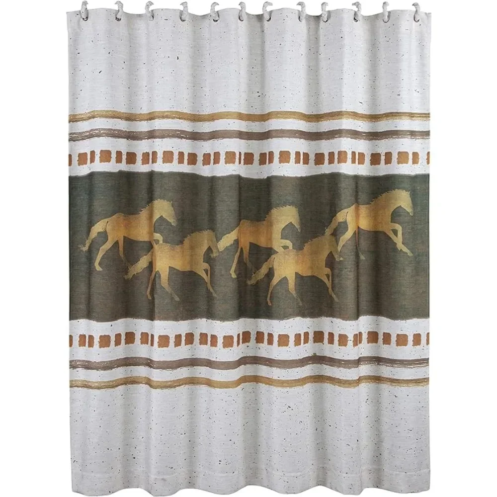 

Paseo Road By | Running Remuda Horse Bath Shower Curtain With 12 Hooks 72x72 Inch Shower Curtains for Bathroom Products Home