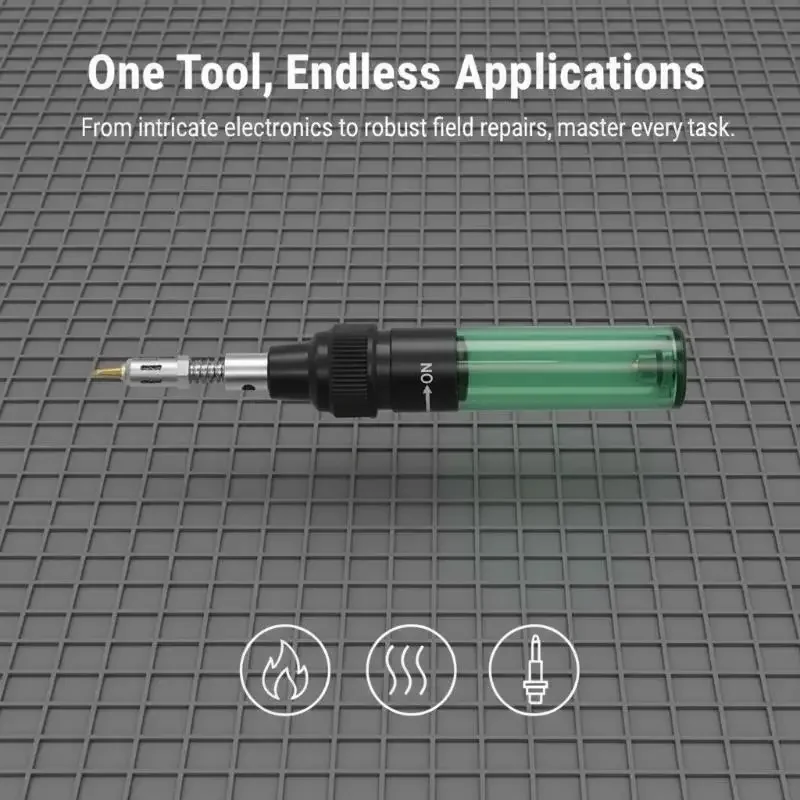 1300 Celsius Gas Soldering Iron Cordless Torch Adjustable Tip for Car Wiring and Cable Repair