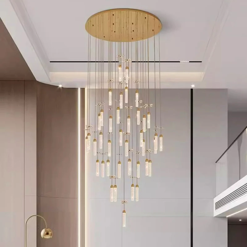 Nordic Pendant Lights for Home Decoration, Stair Chandelier, Sala de estar e jantar, Luz de teto, Iluminação interna