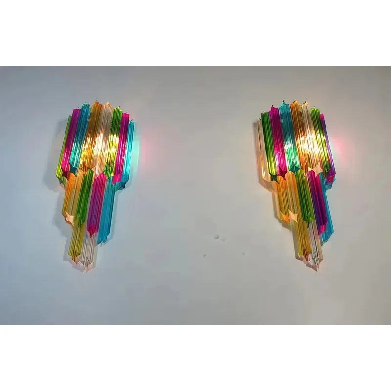 Contemporary Colorful Glass Wall Light SAA Approved for Living Room Hotel Modern Art Decorative Lighting