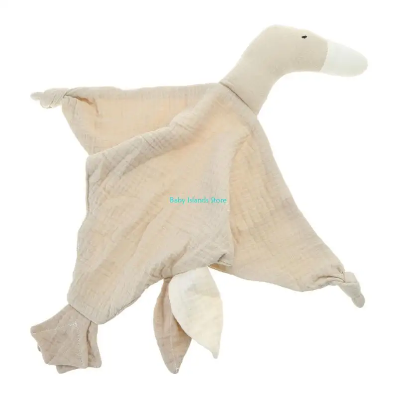 K92D تهدئة استرضاء منشفة النوم دمية القطن بطانية موسلين بطانية الأمن لطيف الأوز تكبب لعبة الاطفال لعبة النوم