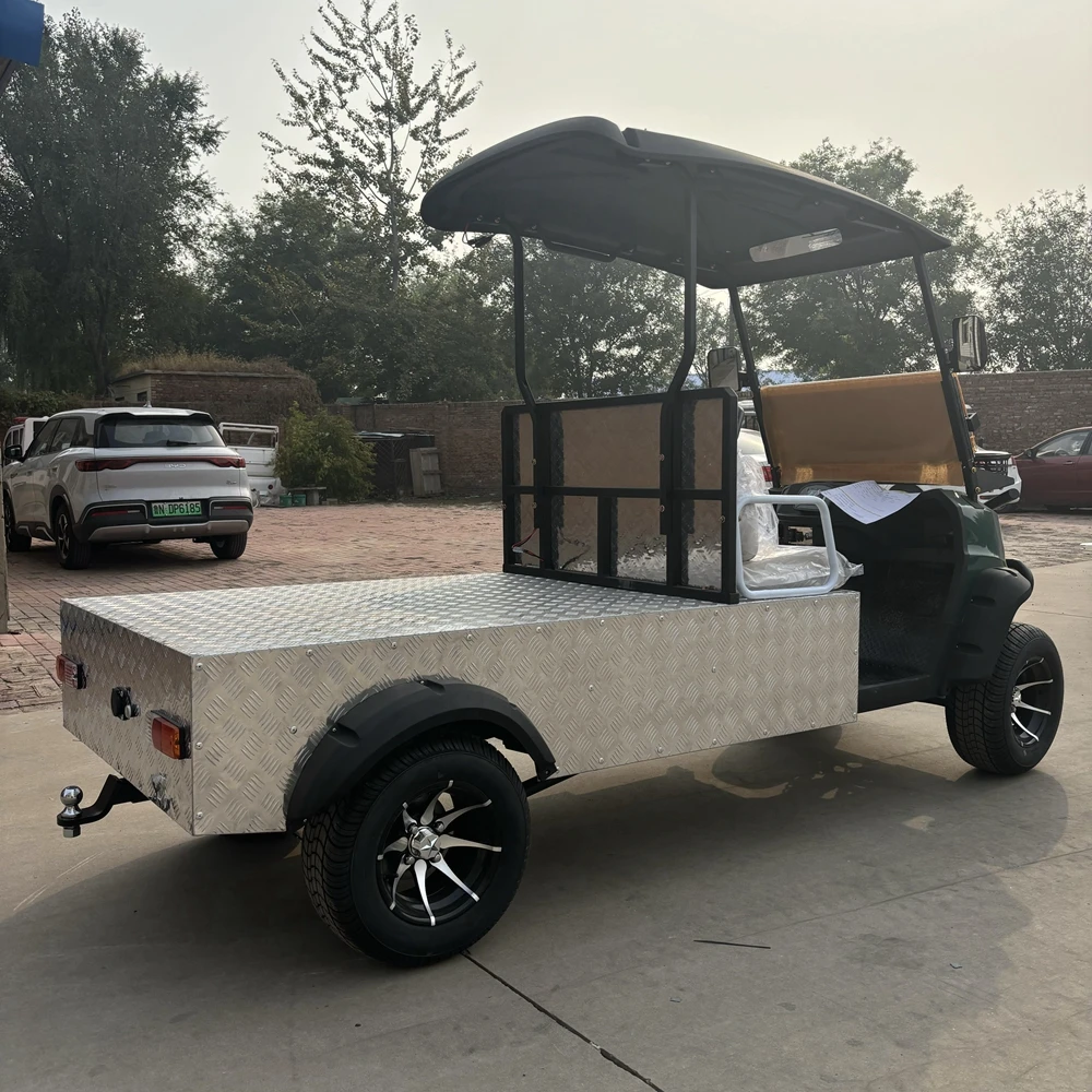 China Import Battery Powered 2+2 Seats Tourist Bus  Sightseeing Bus Club Cart 4 Seat Golf Carts Hunting Buggy