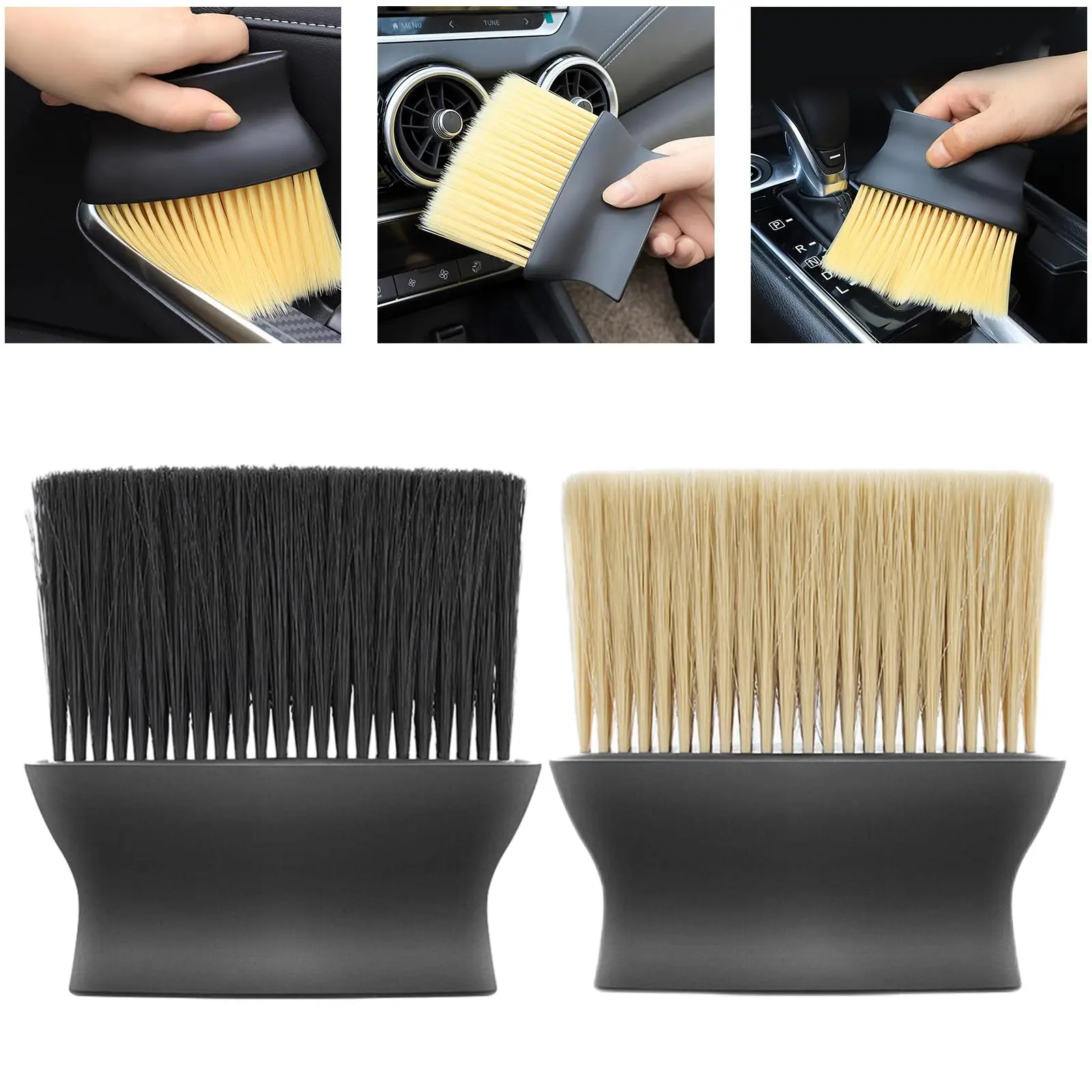 Car Detailing Brush Set 5 Different Brush Sizes Mixed Fiber No Shed Bristles