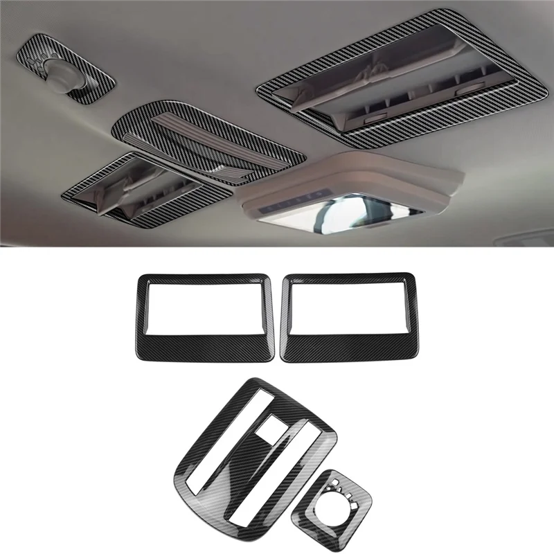 

Reliable-For TOYOTA VELOZ AVANZA 2022 2023 Carbon Fiber Car Roof Air Outlet Frame Reading Light Lamp Cover Trim Sticker-ABIQ