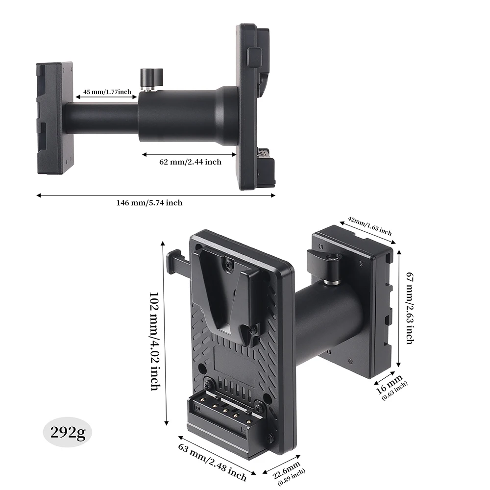 FOTGA V-port battery gusset plate to BP-U series battery power supply Plate Adapter Dummy Battery BP-U Camera Video Light