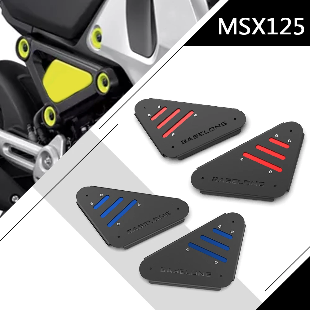 

For Honda MSX Grom 125 JC92 MSX125 2021-2024 Motorcycle Aluminum Rear Seat Under Side Guard Board Cover Frame Set Accessories