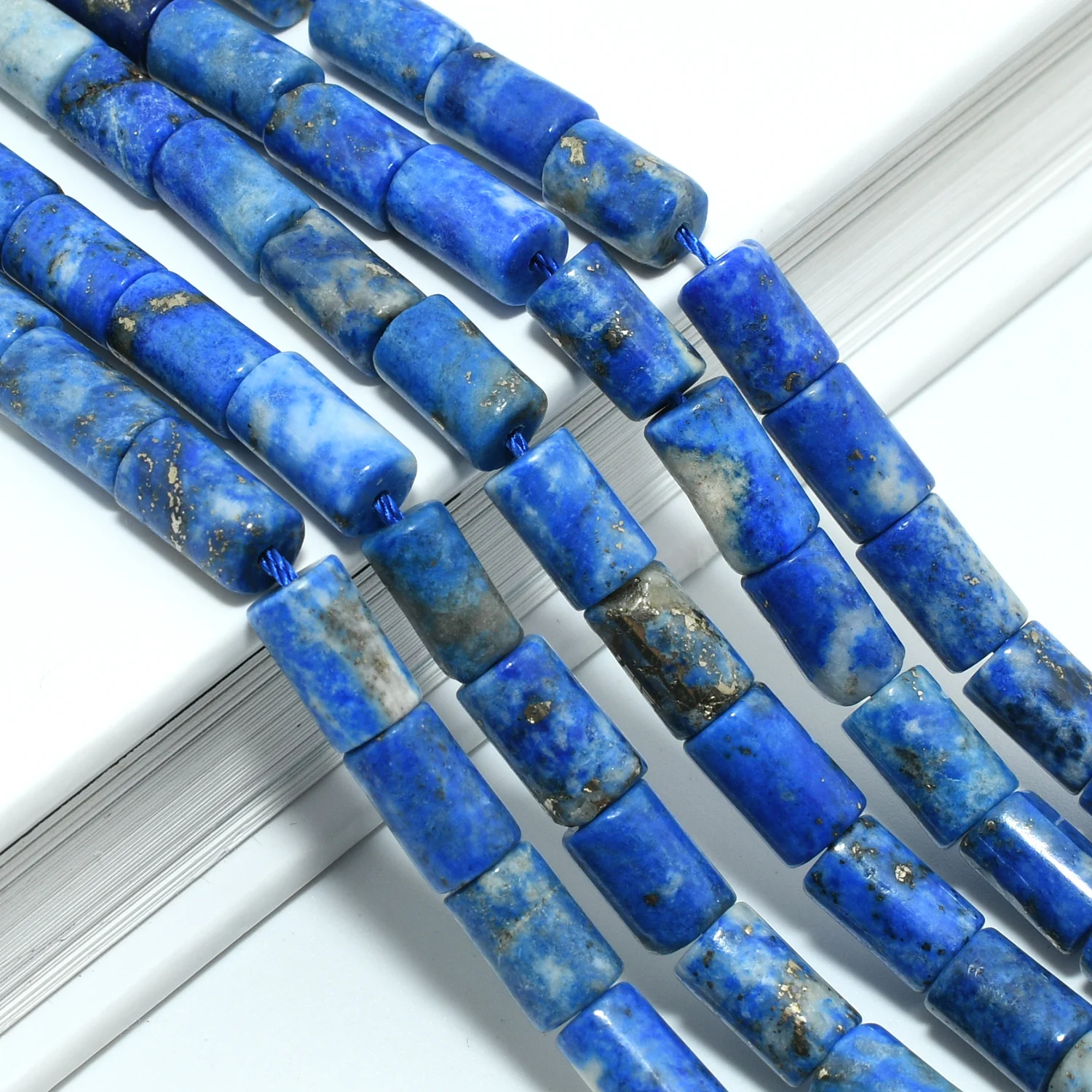 Natural Lapis Lazuli Tube Beads 5x8mm-5x9mm