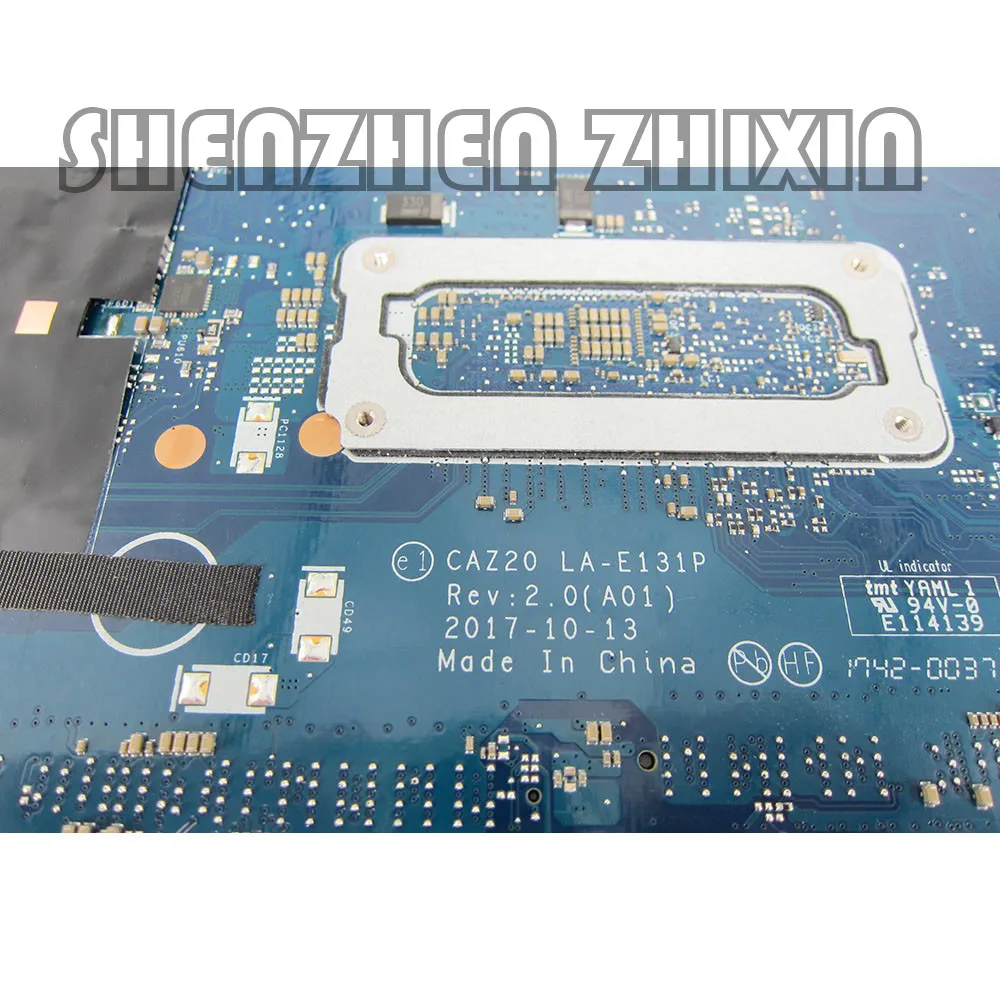 FOR Dell Latitude 7480 E7480 Laptop Motherboard with I5 I7 6t/7th Gen CPU LA-E131P LA-E132P Mainboard