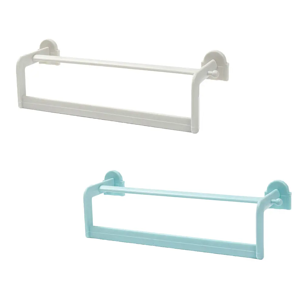 

2pcs Wall Mounted Towel Racks No Punch Bathroom Holder Smooth PP Material Storage Function Tiles Ceramics Glass Household