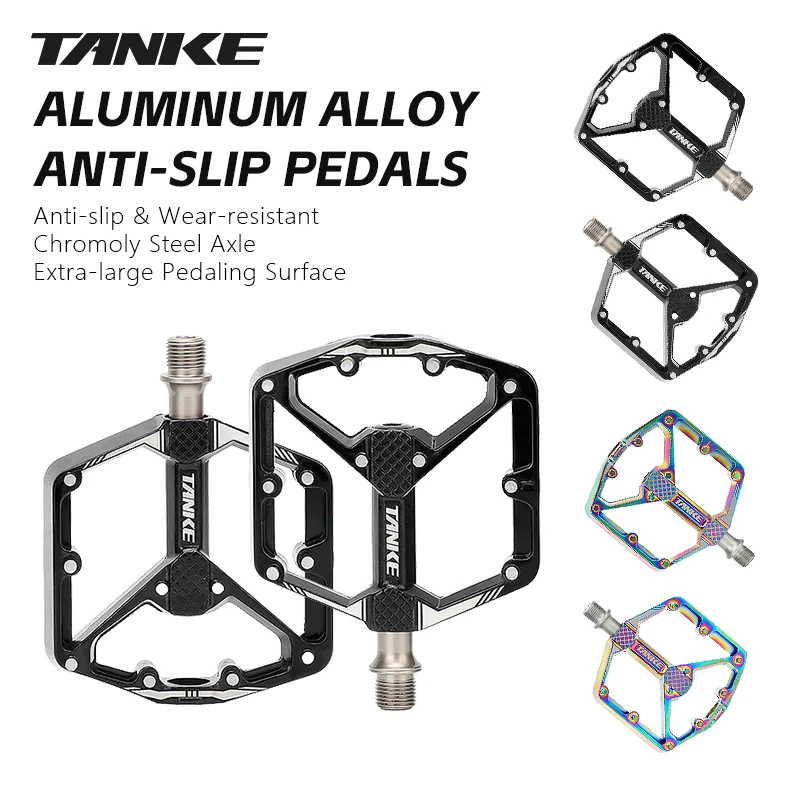 AliExpress TANKE Bicycle Pedals Sealed DU Bearing Nonslip Pedal Mountain Road Bike Alloy Platform Mtb Pedal Cycling Ultra light Anti slip