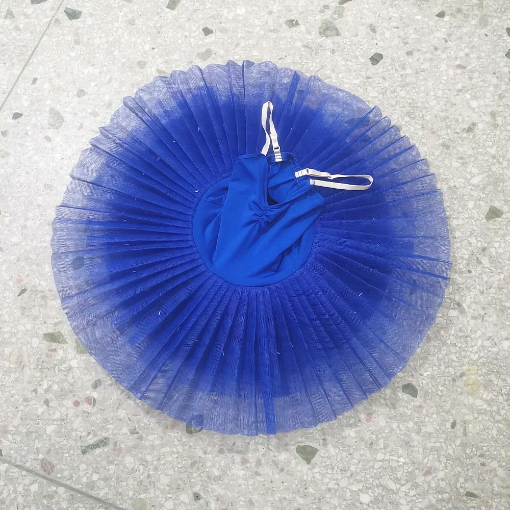 Jupe tutu de ballet bleue pour enfants, fzLake, costume de performance pour enfants, vêtements de danse du ventre pour enfants, scène professionnelle