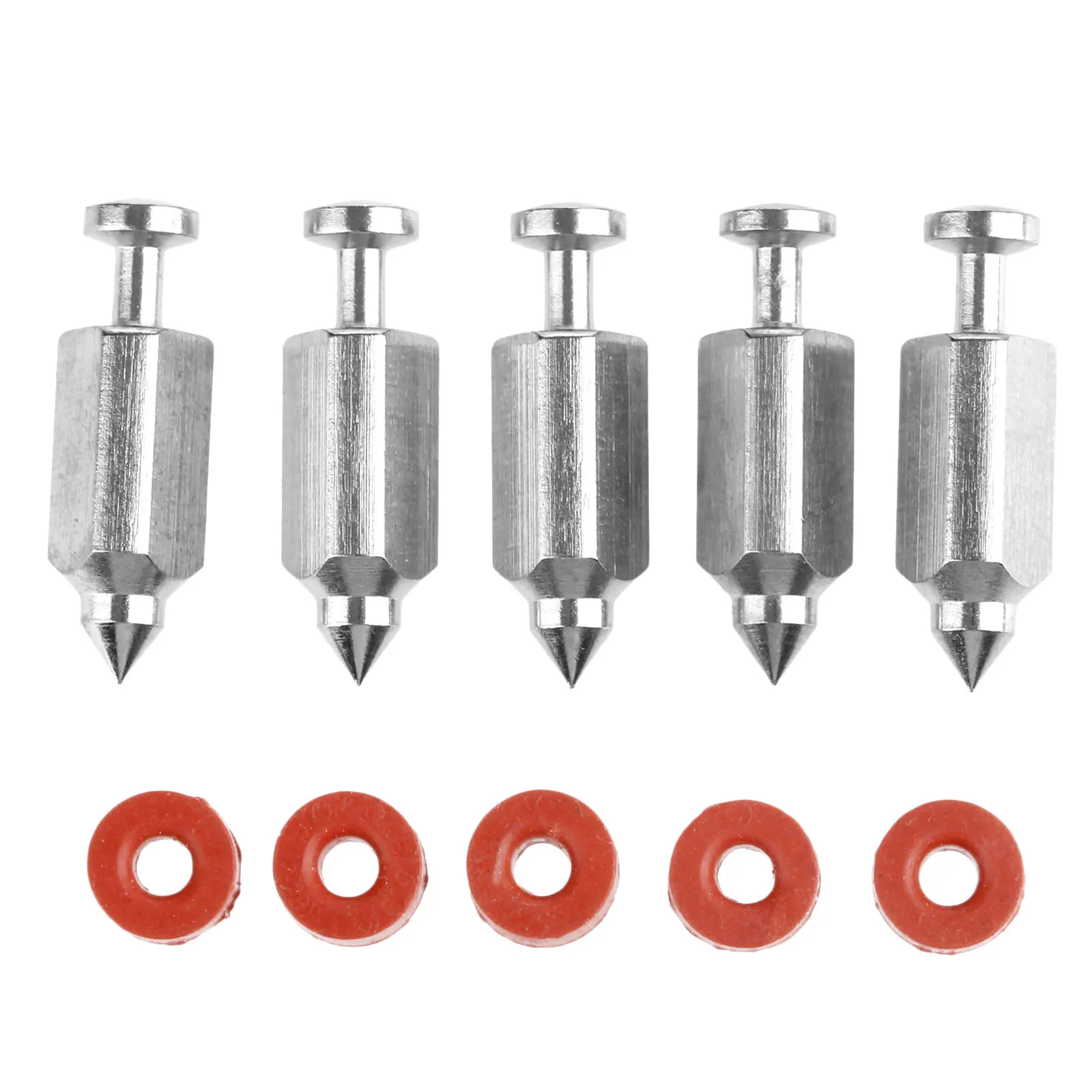 5kits Carburetor Float Valve Needle Seat Set fit for Briggs & Stratton # 398188 Carb Lawnmowers Garden Spare Parts Replacement