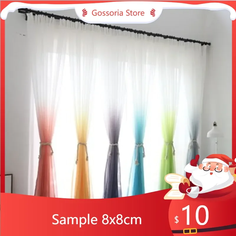 

Sample Gradient Color Tulle Curtains For Living Dining Room Bedroom Luxury European Window Curtain Custom Blackout Curtains