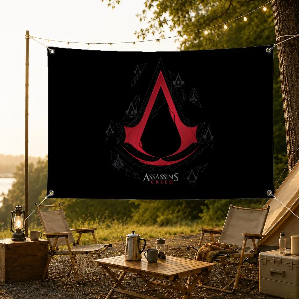 Assassin Game C-Creeds Flags Washable Fade-Resistant Flag HD Print Lightweight Durable Indoor/Outdoor