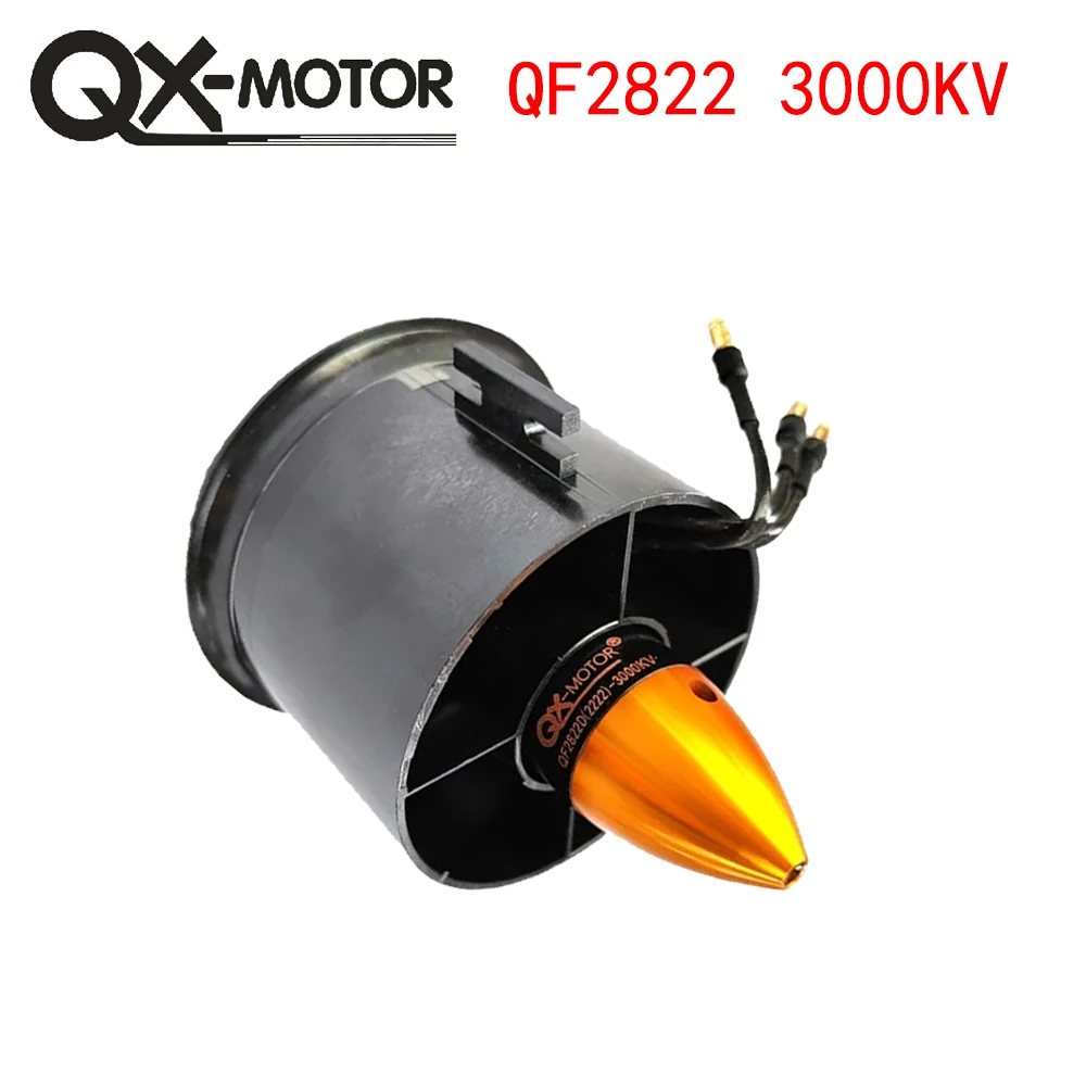 QX-MOTOR 70mm EDF 4S Motore Brushless QF2822 3000KV 6 Pale Ventola Canalizzata per FMS RC Aereo Ventilatore Canalizzato Aereo Parti FAI DA TE