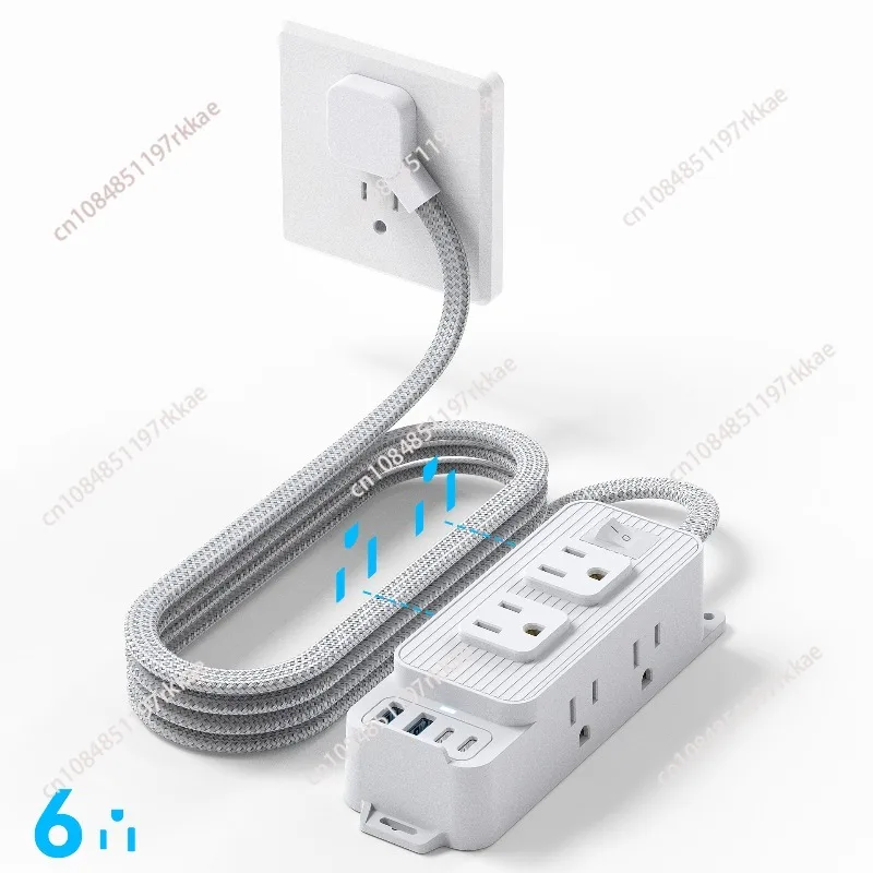 For American standard American standard American plug-in board 6 hole socket USB plug power strip