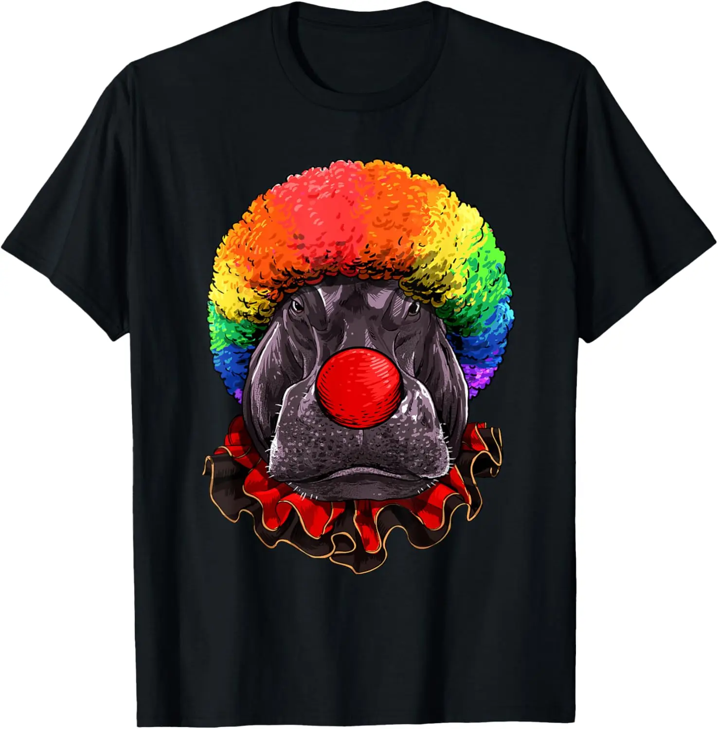 Clown Hippopotamus Carnival Circus Staff Animal Hippo Lover T-Shirt