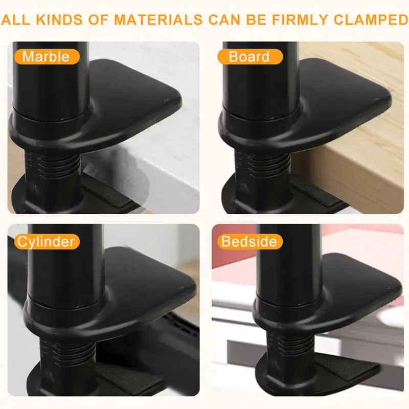 هاتف خلوي مرن بذراع ، مشبك تدفقي مكتبي ، دوران درجة ، مشبك بجانب السرير يناسب الأجهزة اللوحية ، أدناه & quot;