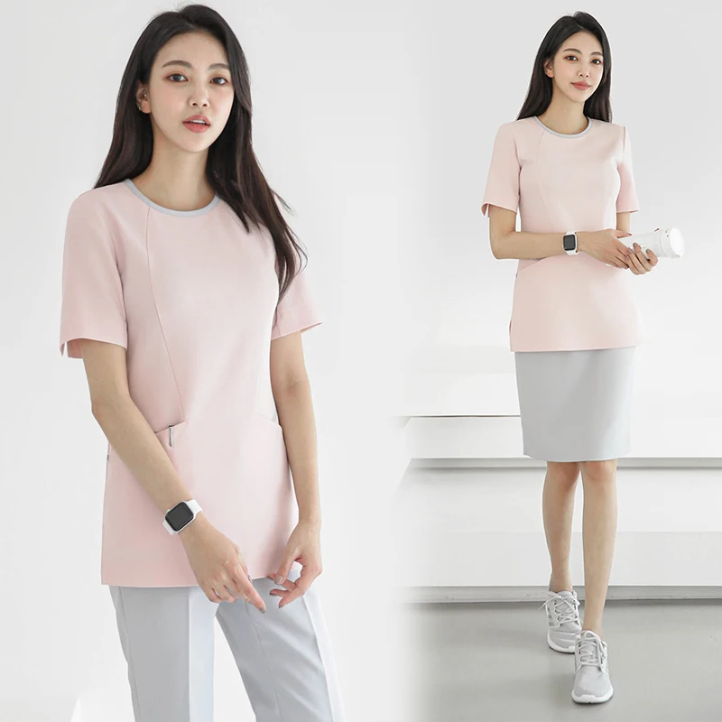 

Korean Style Surgical Scrub Set Beauty Therapist Operating Room Nurse Uniform Operating Room Surgical Gown Polyester Workwear