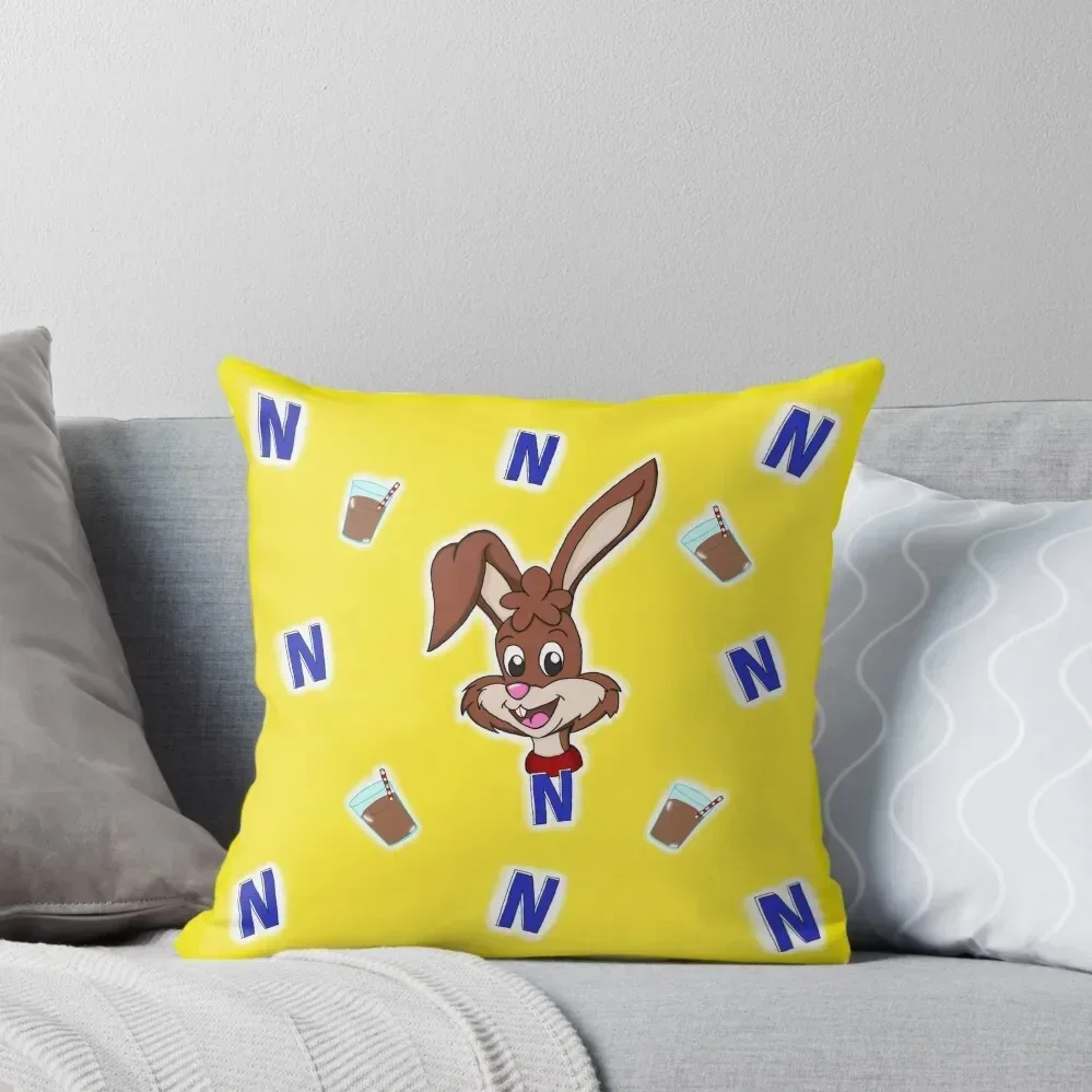 

Nesquik rabbit Throw Pillow pillow pillowcase Sofas Covers luxury sofa pillows Christmas Pillowcase pillow