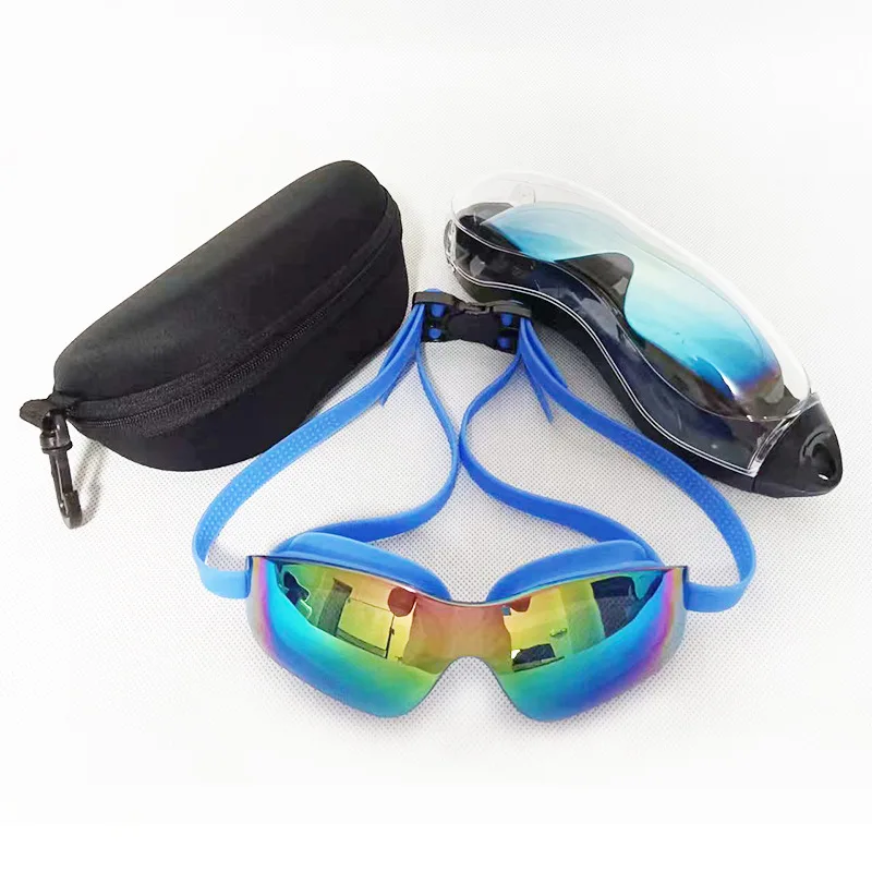 Gafas de natación con montura grande para adultos, lentes deportivas mejoradas de alta definición, antivaho, equipo de natación acuática, nuevas