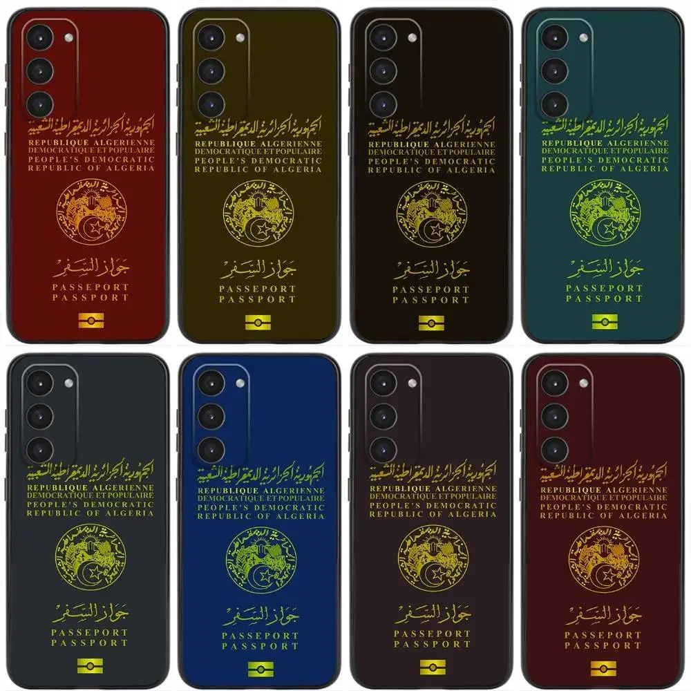 

Algerian Passport Phone Case For Samsung Galaxy A20,21s,22,31,32,52,53,72,73,80,91 Soft Liquid Silicone Black Cover