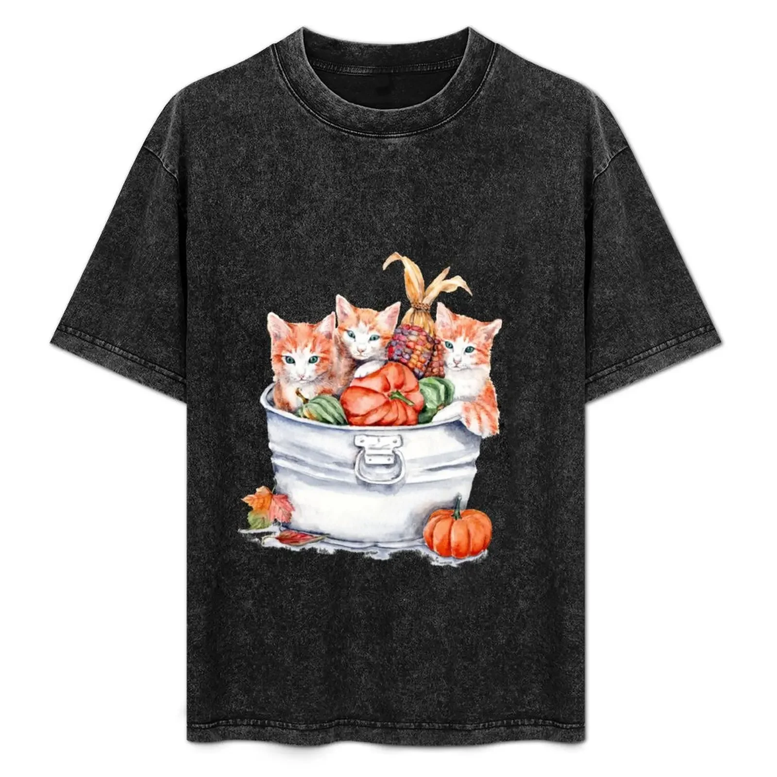 

Harvest Kittens and Happy Thanksgiving! T-Shirt man t shirts for men anime tshirt T-Shirt