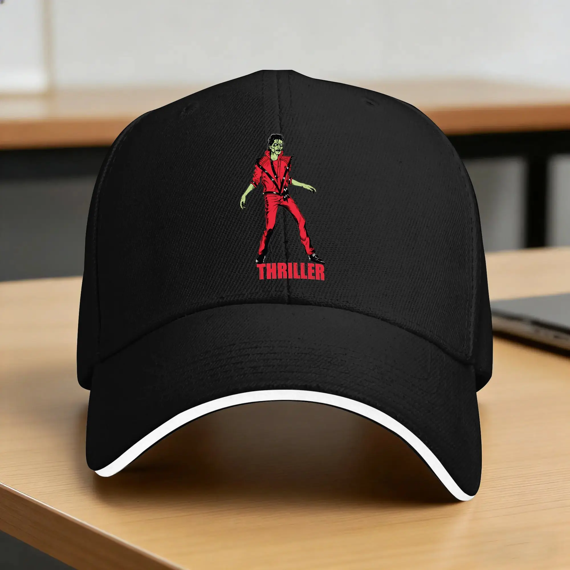 Michael Jacksons Thiller Baseball Cap  Kpop Rock Adjustable Trucker Hat Unisex-Teens Casual Print Snapback Cap