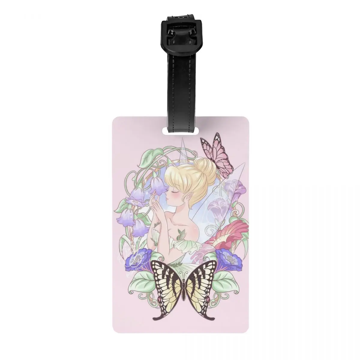 

Custom Tinker Bell Luggage Tag for Suitcases Cute Baggage Tags Privacy Cover ID Label
