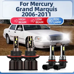 40000LM Canbus LED Headlight 240W Car Lights Bulbs 6000K White Fog Lamps For Mercury Grand Marquis 2006 2007 2008 2009 2010 2011