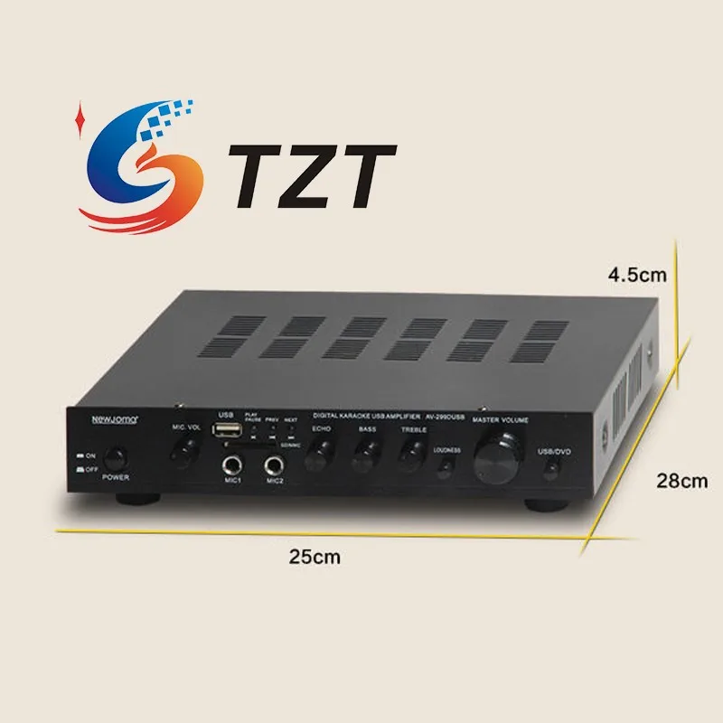 

TZT AV299D Bluetooth Lossless HiFi Power Amplifier 1941+5198 Tubes 120W High Power Desktop Mini Audio Amplifier