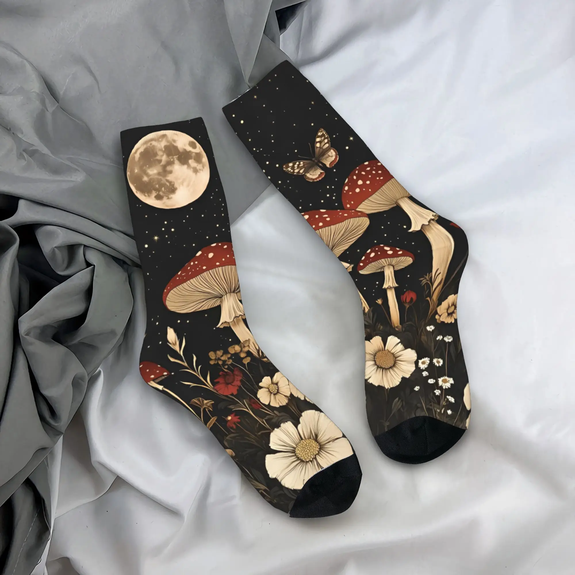 

Взрослые мужские носки, новые летние чулки с грибами и растениями, антибактериальные носки высокого качества, зимние носки для отдыха на открытом воздухе