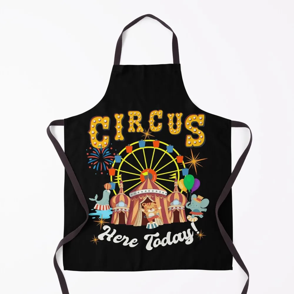 

Circus Event Staff Costume Party Circus Here Today Apron beauty master men Kitchen Things Customizable Apron