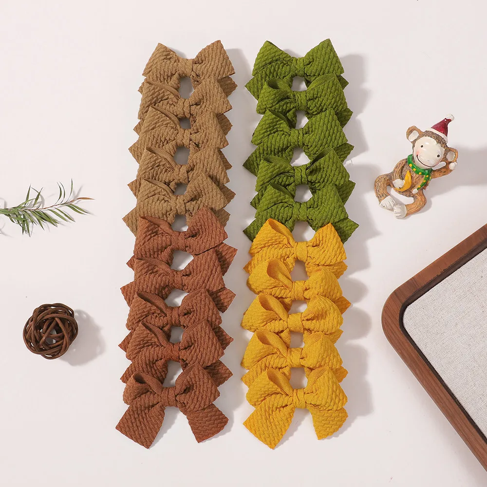 20 stücke Zufällige Farbe Weiche Baumwolle Bogen Haarnadel für Baby Mädchen Süße Haarnadel Zarte Hairgripe Barrettes Kawaii Kinder Zubehör