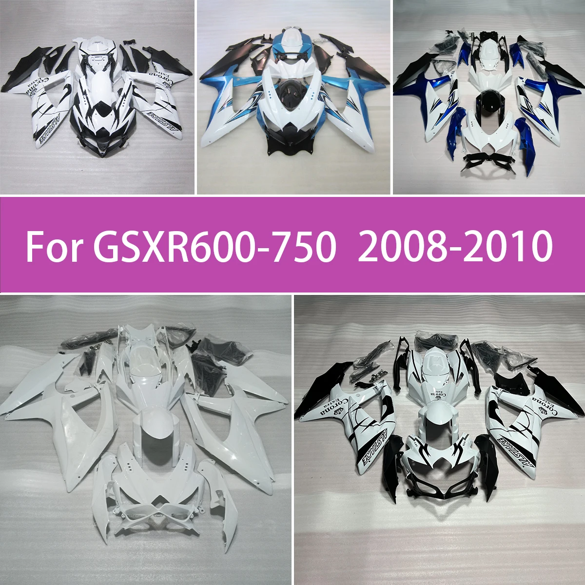 

2008 2009 2010 GSXR600 750 Plastic Durable Construction Fairing Kit For 08 09 10 Suzuki GSXR600 GSXR750 Motorcycle Fairings