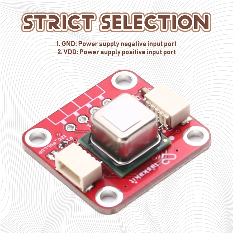 AA08-SCD41 Modulo sensore di gas Rilevatore di anidride carbonica (CO2) per rilevare la temperatura e l'umidità di anidride carbonica CO2 per I2C