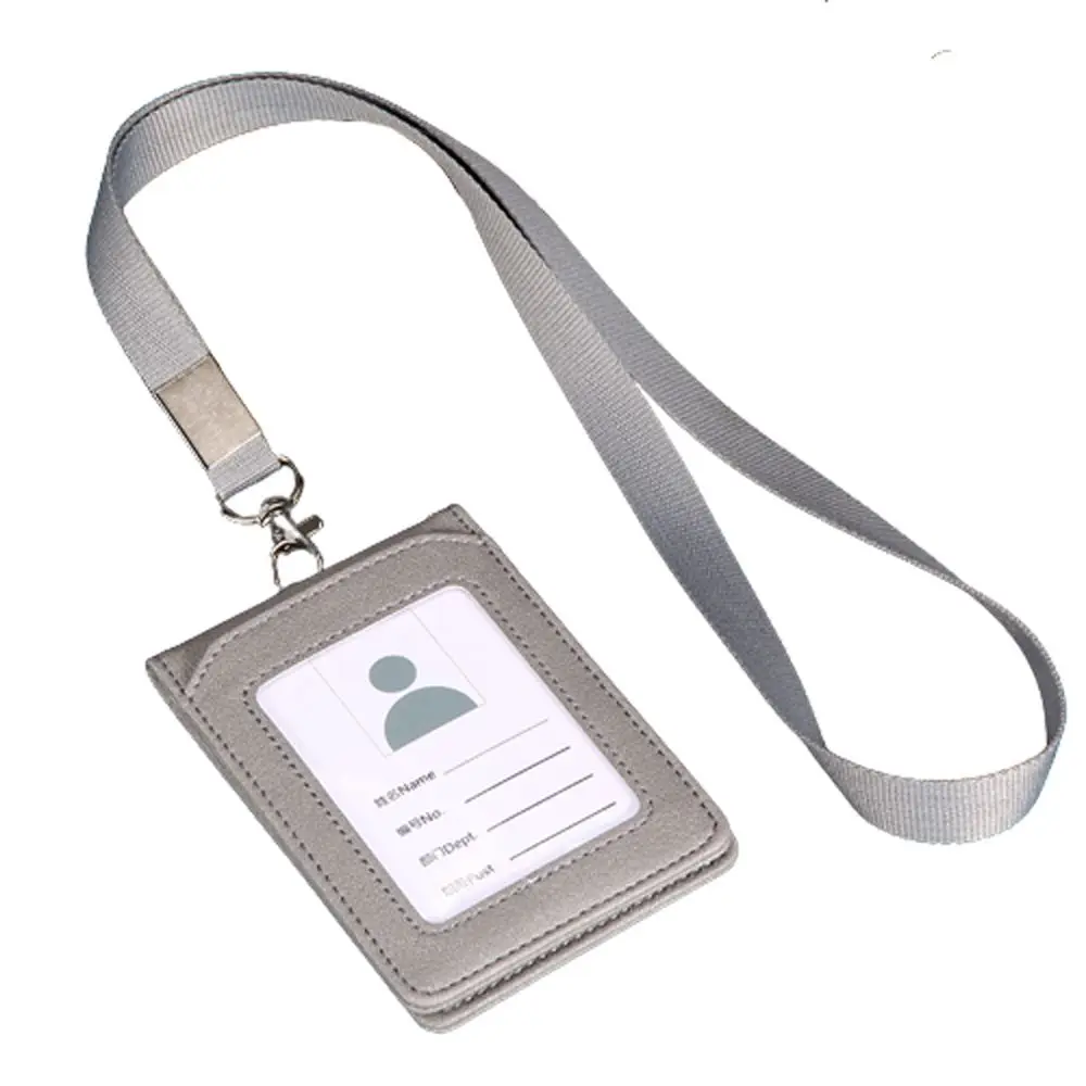 

Student Neck Strap Stationery Office School Supplies Badge Holder Bus Cards Cover ID Desk Organizer Card Holder with Lanyard